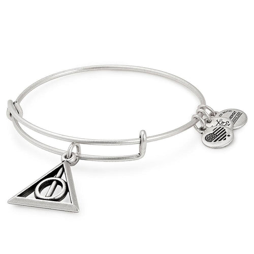 ALEX AND ANI Deathly Hallows Expandable Wire Bangle Silver