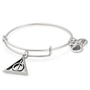 ALEX AND ANI Deathly Hallows Expandable Wire Bangle Silver