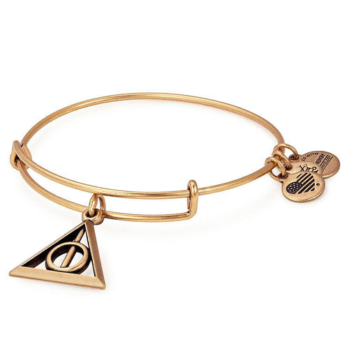 ALEX AND ANI Deathly Hallows Expandable Wire Bangle Gold