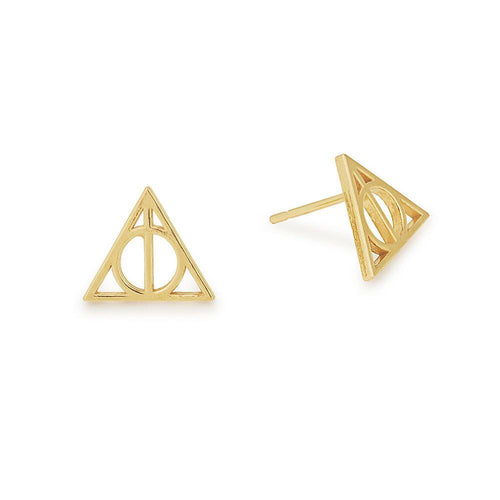 ALEX AND ANI Deathly Hollows Earrings Gold Plated