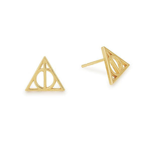 ALEX AND ANI Deathly Hollows Earrings Gold Plated