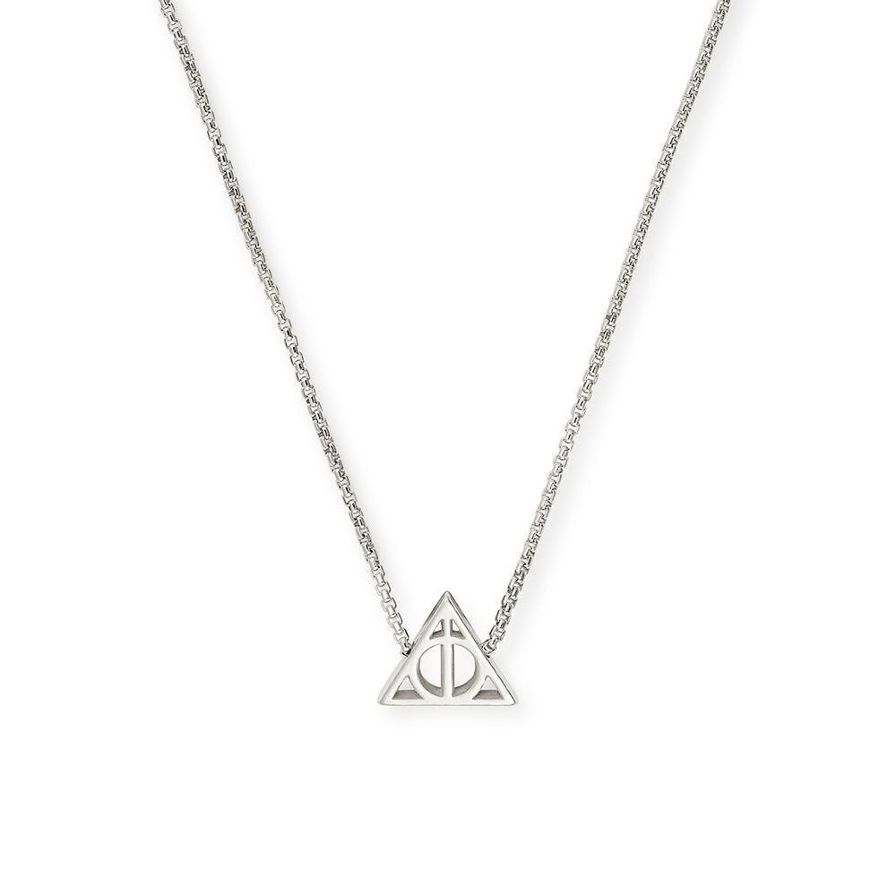 ALEX AND ANI Deathly Hallows Adjustable Necklace Sterling Silver