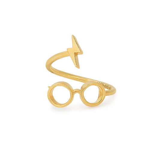 ALEX AND ANI Harry Potter Glasses Ring Wrap Gold Plated