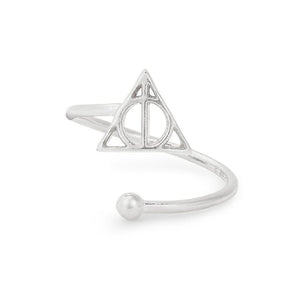 ALEX AND ANI Harry Potter Deathly Hallows Ring Wrap Sterling Silver