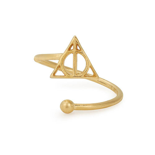 ALEX AND ANI Harry Potter Deathly Hallows Ring Wrap Gold Plated