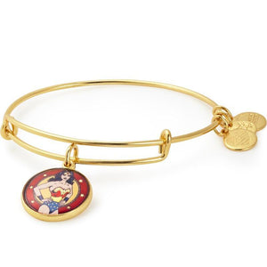 ALEX AND ANI Wonder Woman Gold Charm Bangle