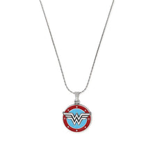 Load image into Gallery viewer, Additional image of ALEX AND ANI Wonder Woman Logo Silver Expandable Necklace
